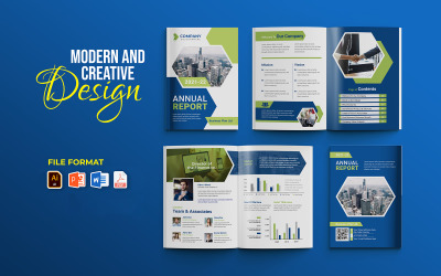 Moderne en creatieve jaarverslagsjabloon