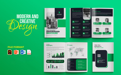 Moderní a kreativní obchodní brožura šablona