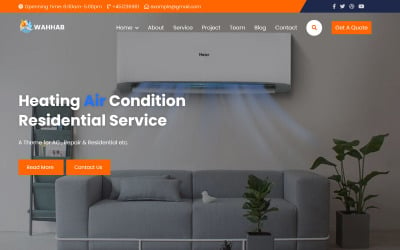 Wahhab - Ac Rapair &amp;amp; Air Conditional  Landing Page Template