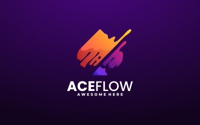 Ace Flow Gradient Barevné Logo