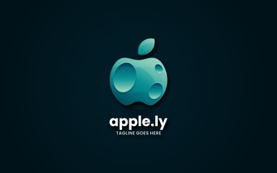 Design del logo con sfumatura di colore mela