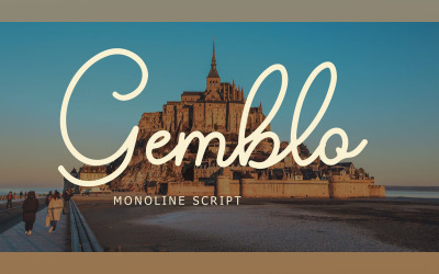 Монолінний шрифт Gemblo Каліграфія