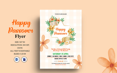 Passover Celebration Flyer Corporate Identity Template