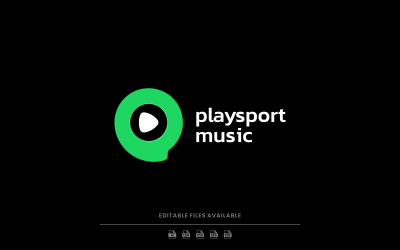 Play Music Jednoduchý styl loga