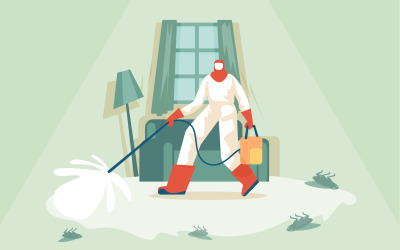 Concept d&amp;#39;illustration vectorielle gratuite de lutte antiparasitaire