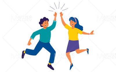 High Five Design Vector Illustration