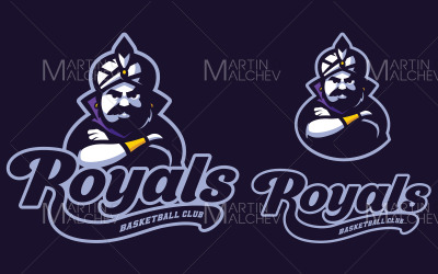 Illustrazione di vettore della mascotte di Royals Sport