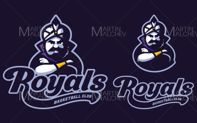 Ilustración de Vector de mascota de Royals Sports