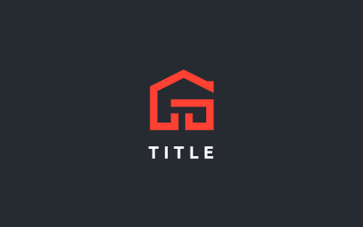 Logo piatto della proprietà della casa visiva moderna