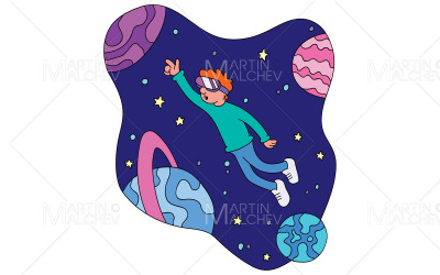 Metaverse Virtual Reality Vector Illustration