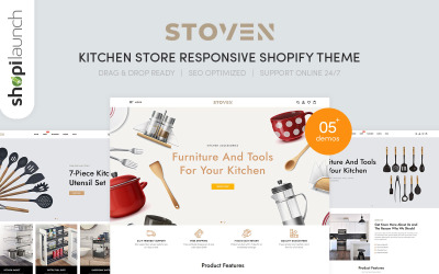 Piec — responsywny motyw Shopify w sklepie kuchennym