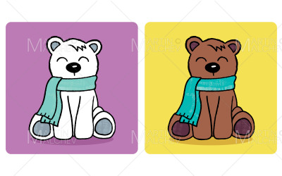 Simpatico cucciolo di orso illustrazione vettoriale