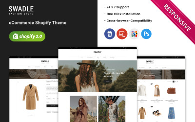 Swadle – адаптивна модна тема Shopify