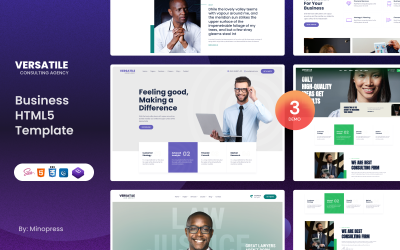 Versátil - Modelo HTML de Direito Empresarial e Consultoria
