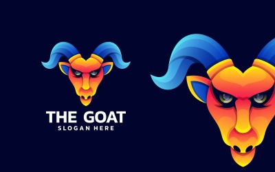 Buntes Logo-Design mit Ziegenverlauf