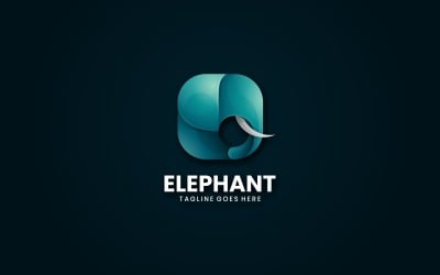 Elefant-Farbverlauf-Logo