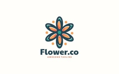 Flowers Simple Mascot Logo Style
