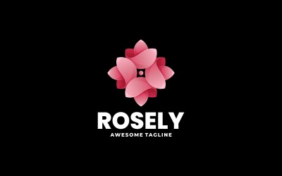 Logo-Design mit Rosenverlauf