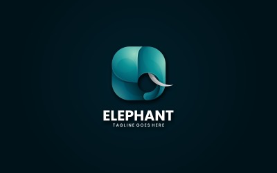 Логотип градиента цвета слона
