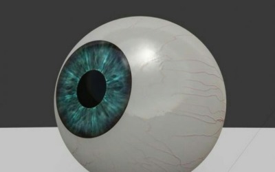 MODELO 3D HUMANO REALISTA DEL GLOBO DEL OJO
