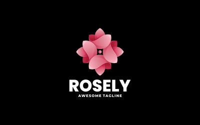 Rose Gradient Logo Design