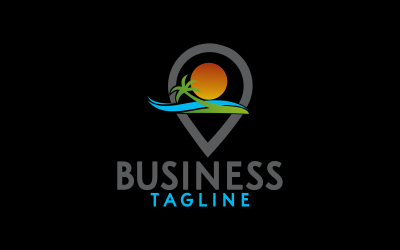 seyahat noktası modern logo şablonu