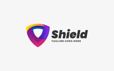 Shield Gradient Barevné Logo Styl
