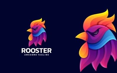 Vector Rooster színes logó tervezés