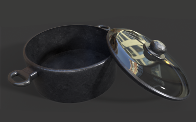 Vieille marmite rouillée modèle 3D