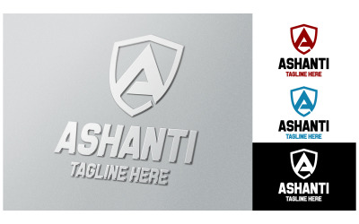 Ashanti - Harf A Kalkan Logo Şablonu