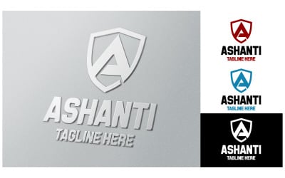 Ashanti - Modello di logo scudo lettera A