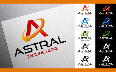 Astral-字母 A 徽标模板