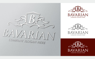 Баварский - Шаблон декоративного логотипа Royalty Crest