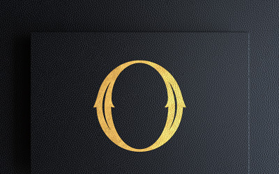Concept de conception de logo de luxe créatif lettre O