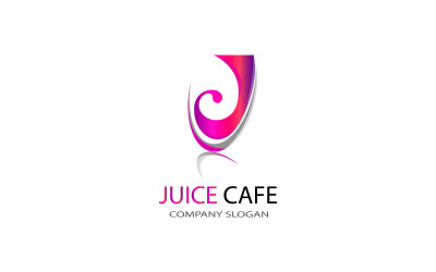 Juice Cafe pro všechny Juice Business Logo šablona