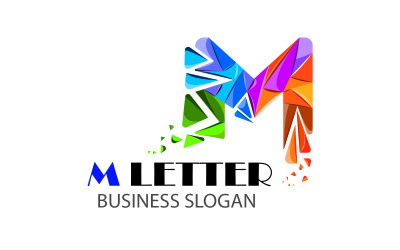 Logo della lettera M che corrisponde a tutte le attività commerciali nella lettera M
