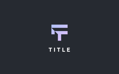 Logotipo Monograma Roxo Moderno Lite F Shade