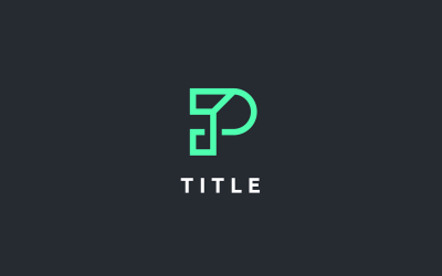 Modern Lite P Line Mint Monogram Logotyp