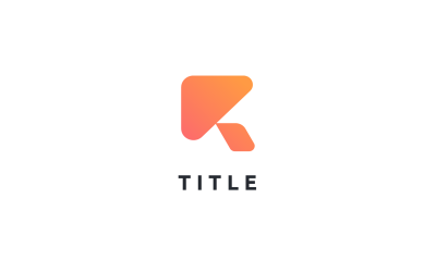 Nowoczesne logo Lite K Orange Joy Monogram