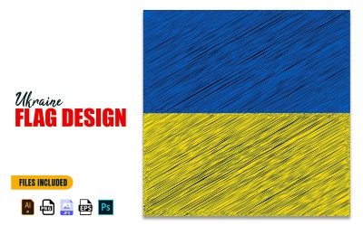 24 augusti Ukraina självständighetsdagen flagga Design Illustration