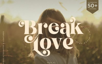 Break Love | Classy Retro Font