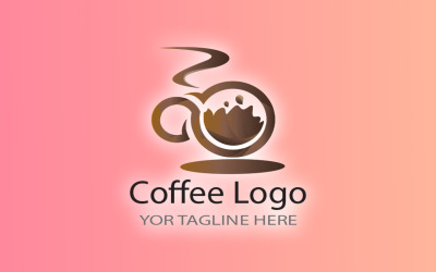 Infinity Coffee Logo Toma la forma del infinito
