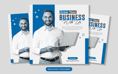 Modèle de publication sur les médias sociaux de marketing numérique créatif