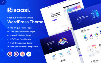 Saasi - Thème WordPress Saas & Software Startup