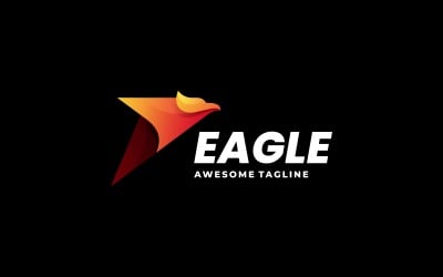 Vector Logo Águila Pájaro Estilo Degradado