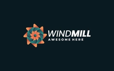 Windmill Color Gradient Logo Style