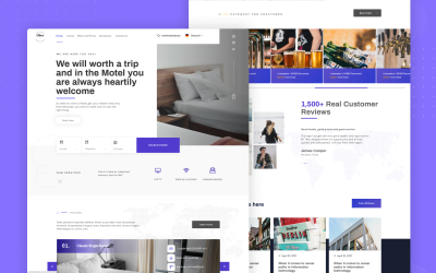 Wirotaman Hotel Booking Landing Page Template UI Elements