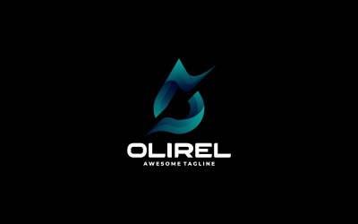 Logo-ontwerp met olieverloopkleur