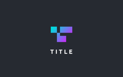 Modern Taze T Gölge Monogram Logosu