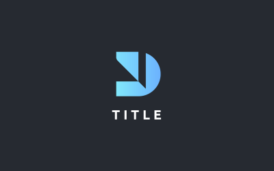Modernes, frisches D-Dynamic-Tech-Monogramm-Logo